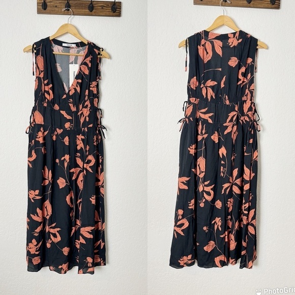 NWT Thakoon Floral Deep V-Neck Maxi Dress - Picture 3 of 8